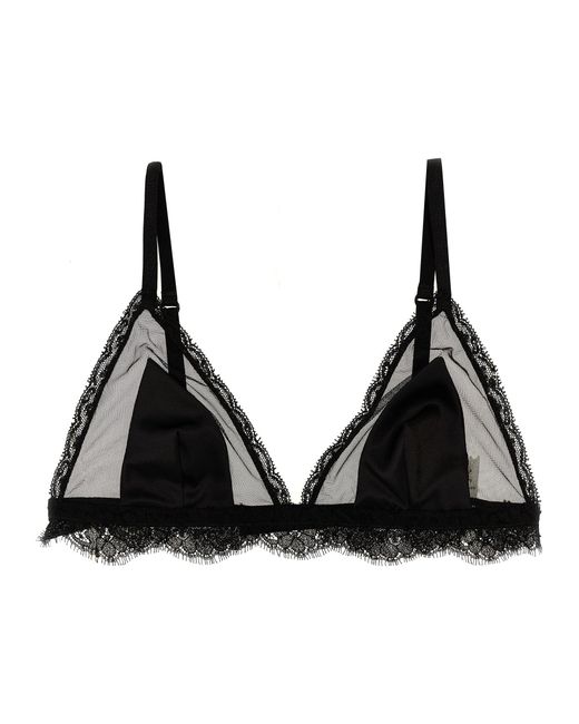 Dolce & Gabbana Black Lace Silk Tulle Bra Underwear, Body