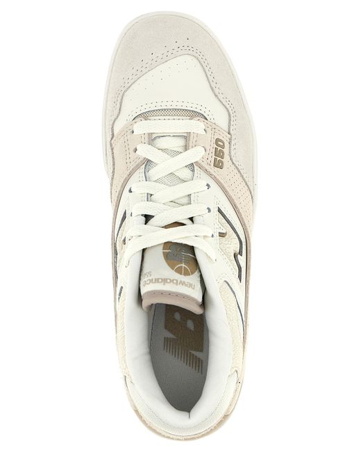 New Balance White '550' Sneakers