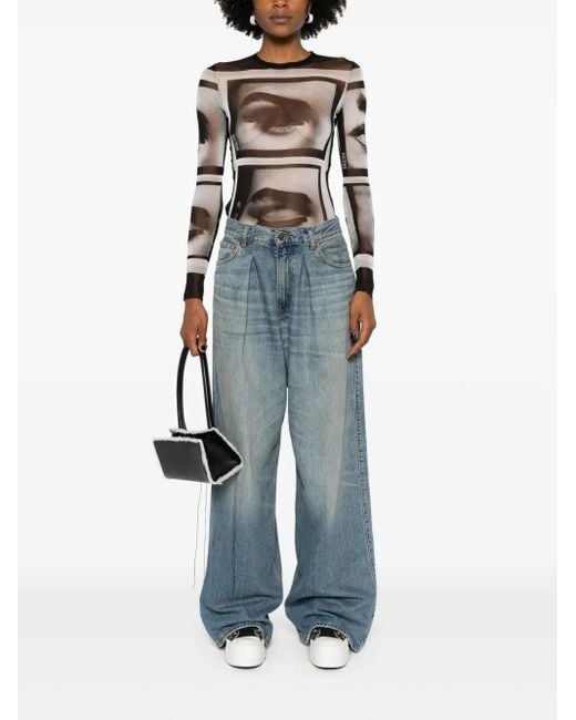 Jeans Caramelle A Gamba Larga di Haikure in Blue