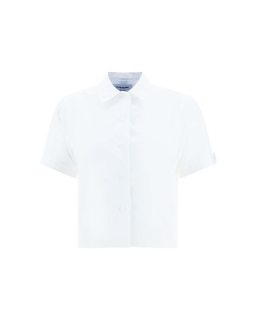 Thom Browne White Bowling Shirt