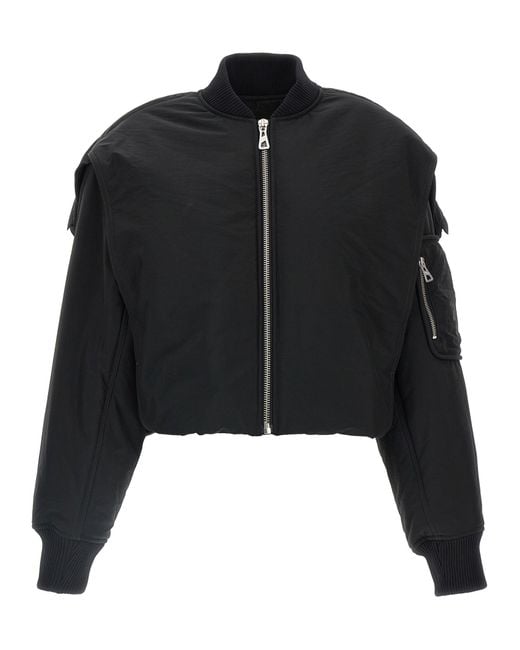 The Hooded Bomber Puffer Jackets Nero-Donna di Jean Paul Gaultier in Black