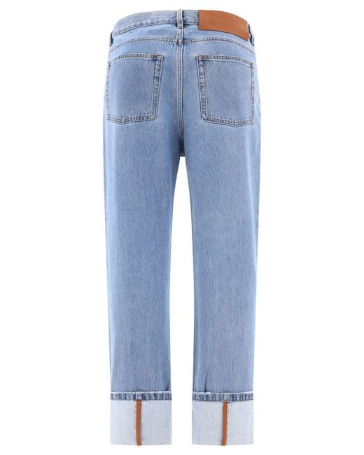 Fisherman Turn-Up Jeans Light-Uomo di Loewe in Blue da Uomo