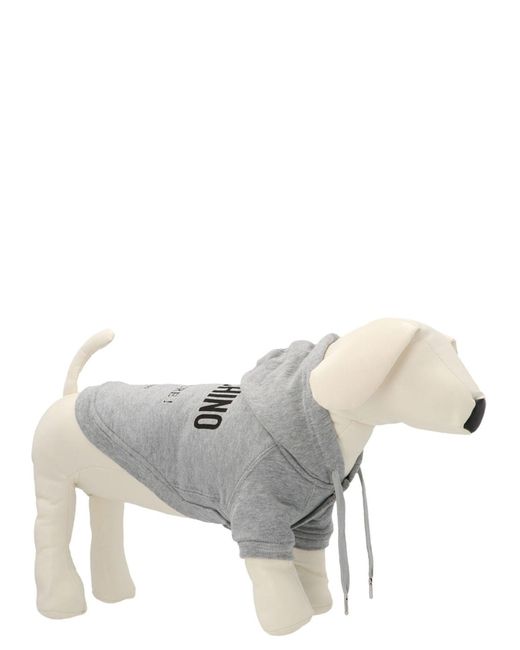 Moschino Gray Capsule Pets Hoodie Pets Accesories