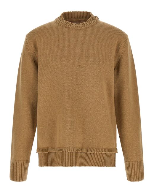 Maison Margiela Brown Patch Sweater Sweaters And Cardigans for men