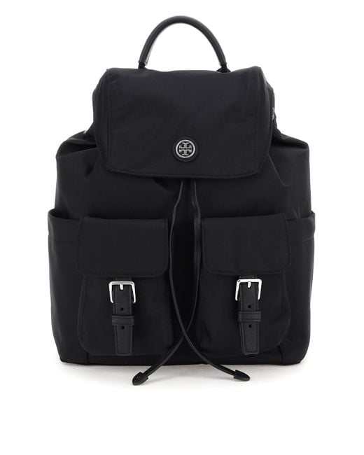 Tory Burch Black Recycled Nylon Backpack