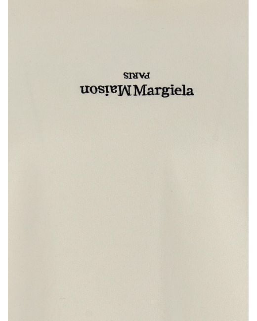 Logo Hoodie Felpe Bianco di Maison Margiela in White da Uomo