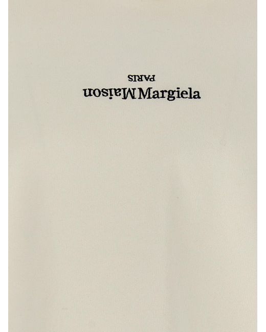 Maison Margiela White Logo Hoodie Sweatshirt for men