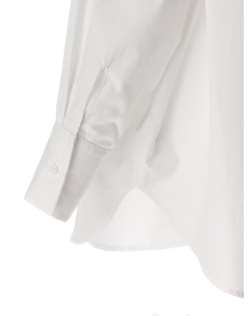 Rhinestone Embroidery Shirt Camicie Bianco di Ermanno Scervino in White