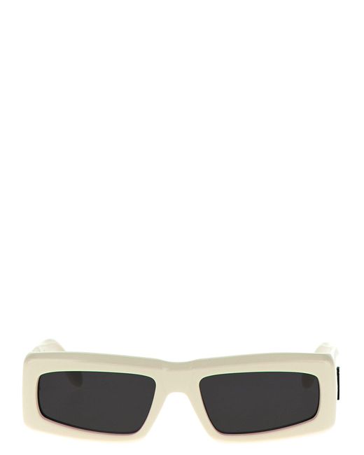 Palm Angels White 'Yreka' Sunglasses