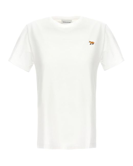Baby Fox T Shirt Bianco di Maison Kitsuné in White