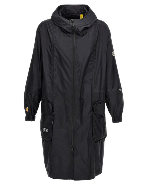 Moncler Genius Black Fennel Coats, Trench Coats for men