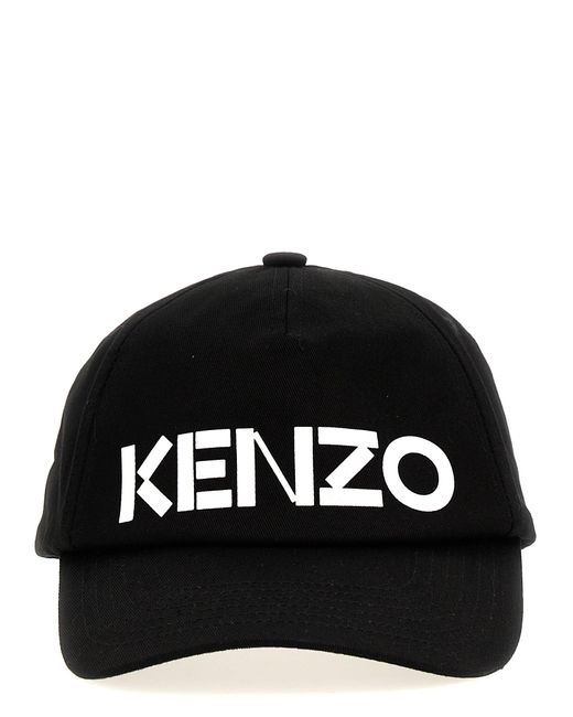 KENZO Black Logo Printed Cap Hats for men