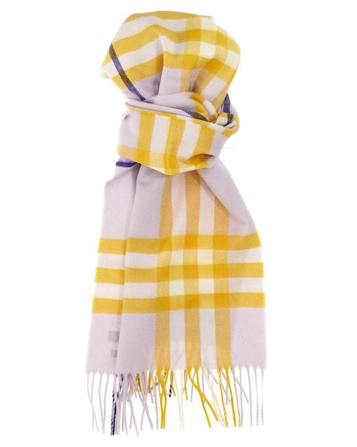 Burberry Yellow Check Scarf Scarves, Foulards