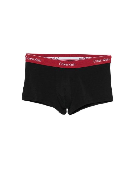Calvin Klein Black Low Rise Trunk 3Pk for men