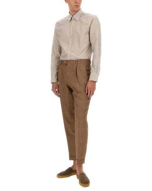 "L-Peet-Pleat" Pants-Uomo di Boss in Natural da Uomo