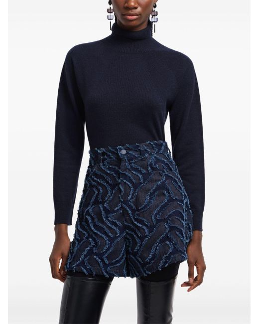 Emporio Armani Blue Cotton Shorts