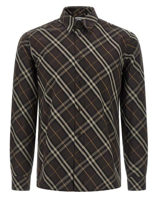 Burberry Gray Robert Shirt And Blouse Brown for men