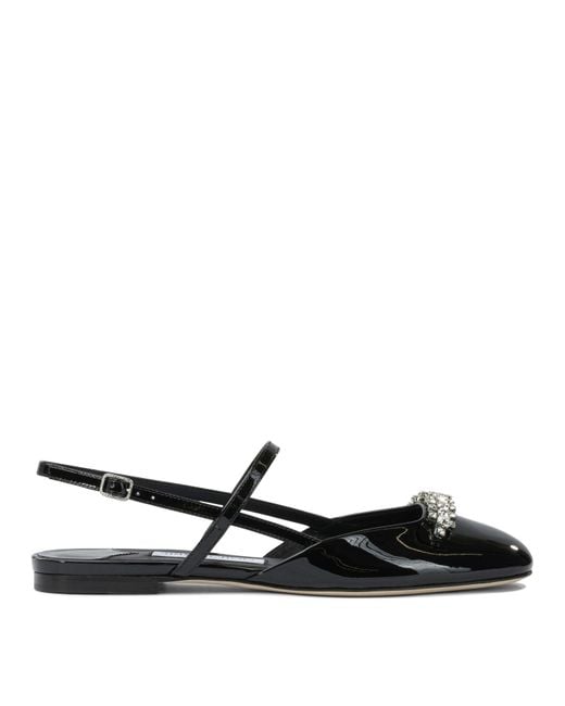 Jimmy Choo Black "belinda" Slingback Ballet Flats
