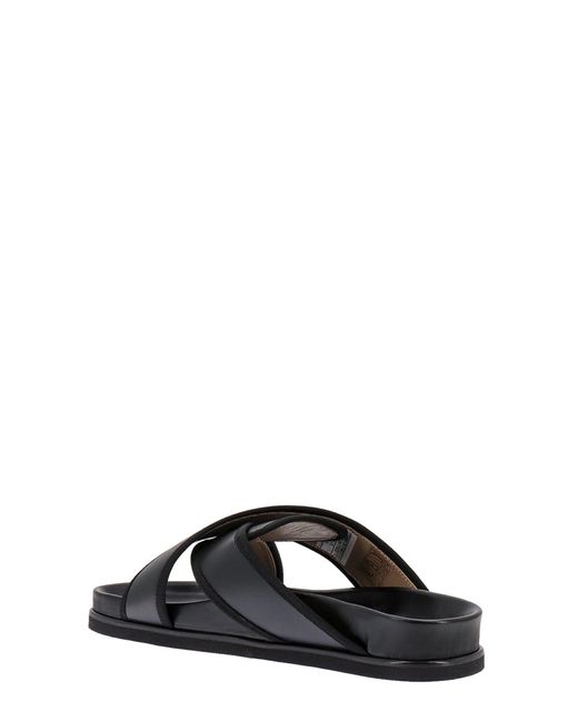 Thom Browne Black Leather Sandals for men
