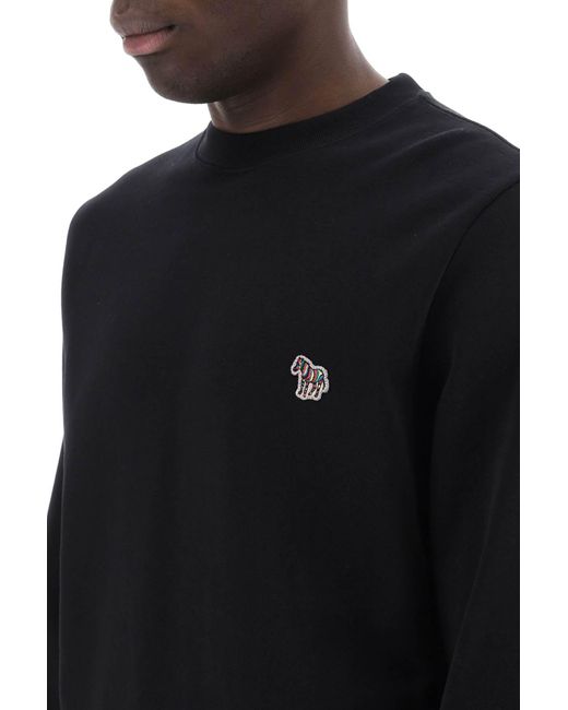PS by Paul Smith Black Zebra Logo Sweatshirt With Zebra Logo for men