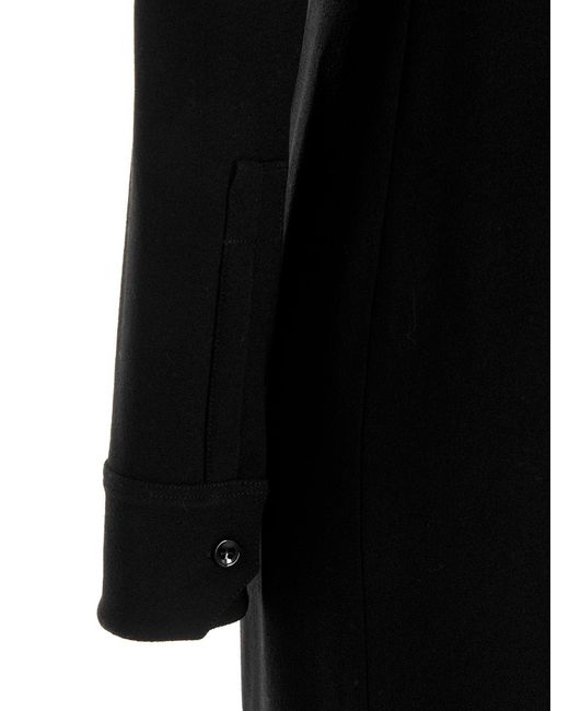 Saint Laurent Black Double Sablè Long Dress Dresses
