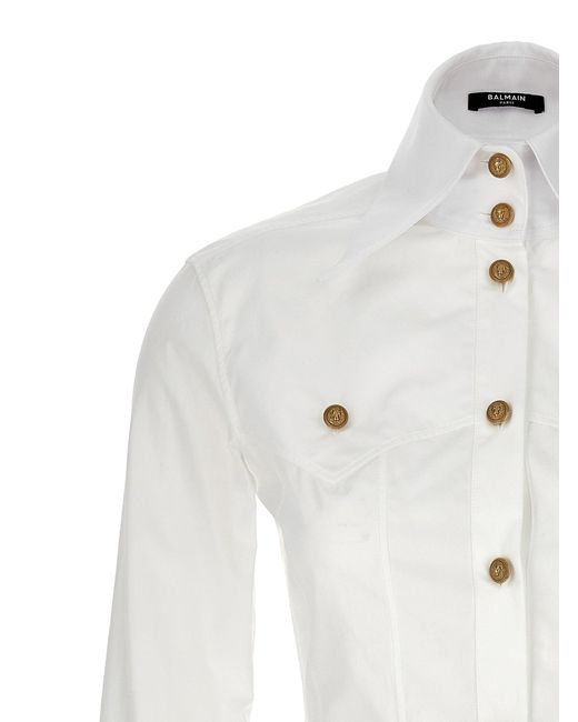 Wester Camicie Bianco di Balmain in White
