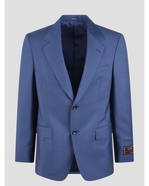 Gucci Blue Wool Mohair Formal Jacket for men