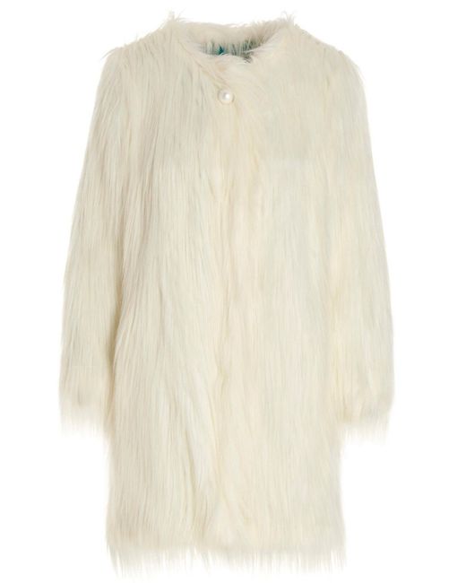 Alabama Muse Natural 'kate' Faux Fur Coat