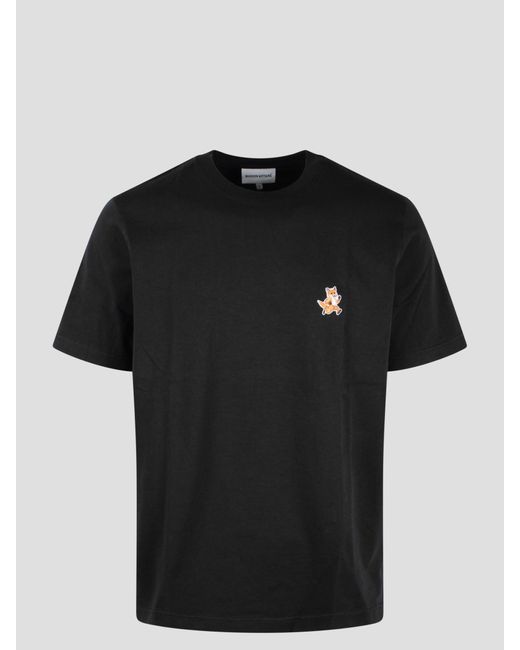 Speedy fox patch t-shirt di Maison Kitsuné in Black da Uomo