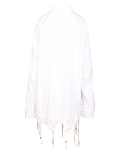 Balenciaga White Lingerie Shirt