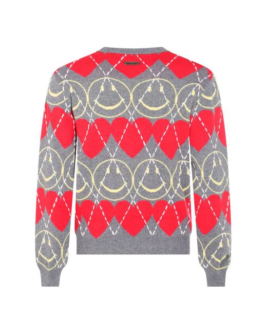Moschino Red Wool Knitwear for men