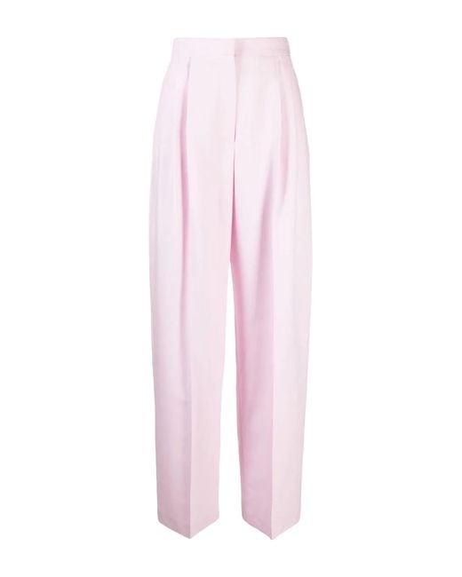 Alexander McQueen Pink Wide Leg Trs S