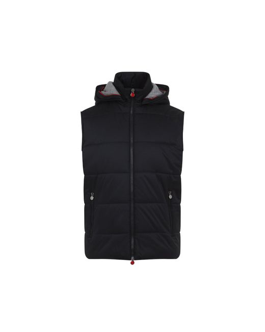 Sleeveless Polyester Jacket-Uomo di Kiton in Black da Uomo