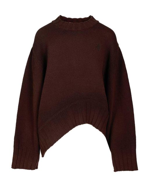 The Attico Wool And Cashmere Sweater Knitwear Brown