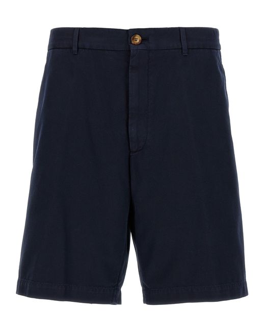 Cotton Bermuda Shorts Bermuda E Short Blu-Uomo di Brunello Cucinelli in Blue da Uomo