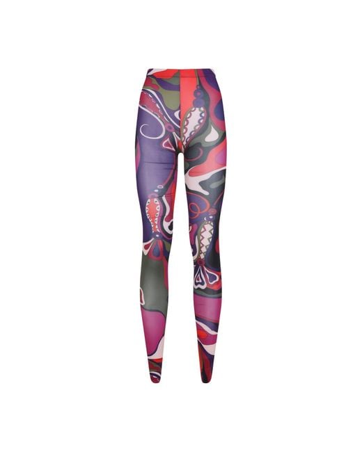 Emilio Pucci Red Tights & Stockings Multicolour