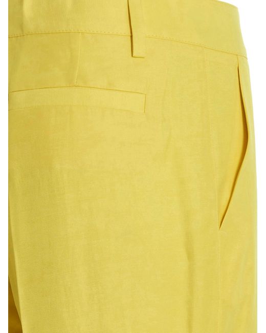 P.A.R.O.S.H. Yellow Linen Blend Pants