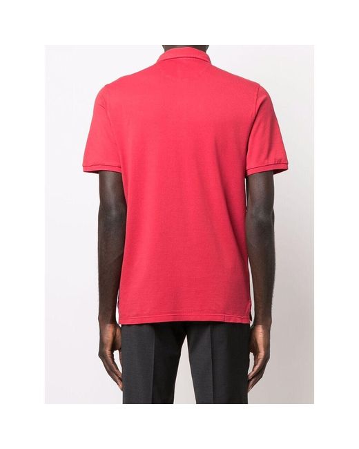 Fedeli Red Cotton Sweaters for men