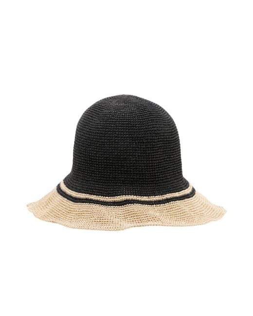 Totême  Black Paper Straw Hat