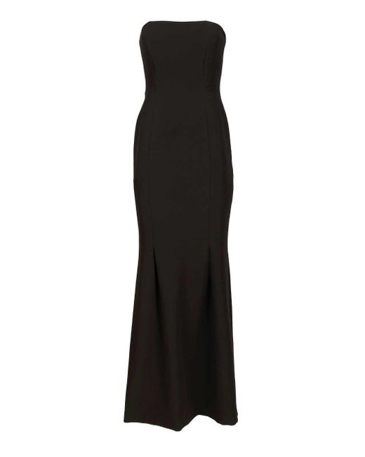 FEDERICA TOSI Long Strapless Cady Dress Dresses Black