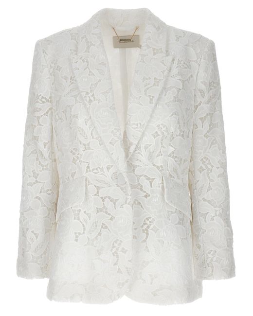 Natura Lace Blazer And Suits Bianco di Zimmermann in White