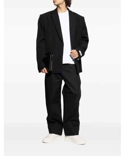 Jacquemus Black Straight-Leg Trousers for men