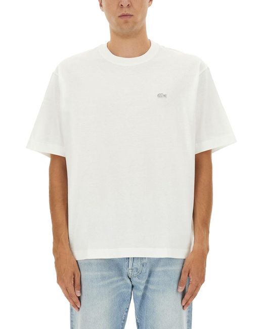 Lacoste White T-Shirt With Logo for men