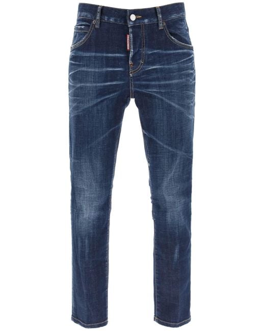 DSquared² Blue Dark Clean Wash Cool Girl Jeans