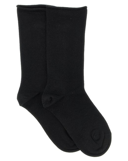 Brunello Cucinelli Black Sparkling Knit Socks