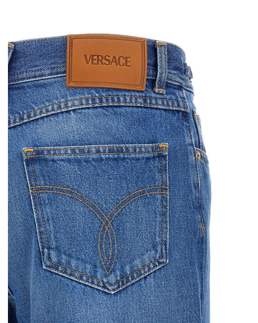 Flared Jeans Blu di Versace in Blue