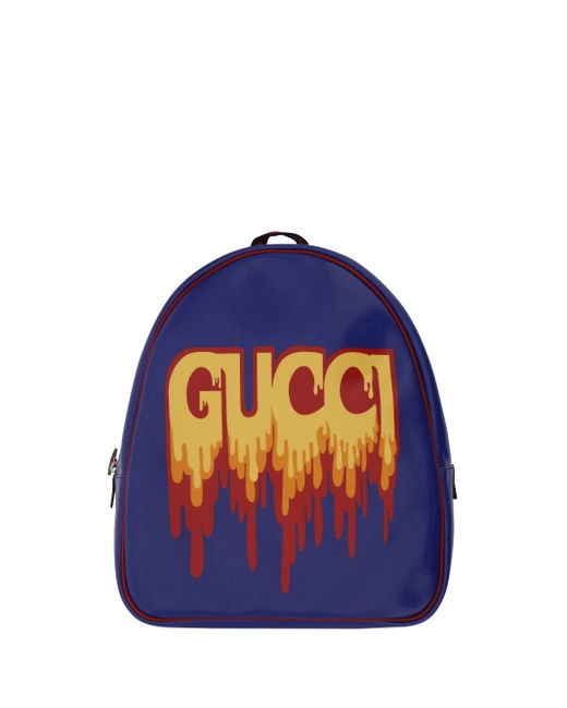 Gucci Blue Malting Backpack For Girl