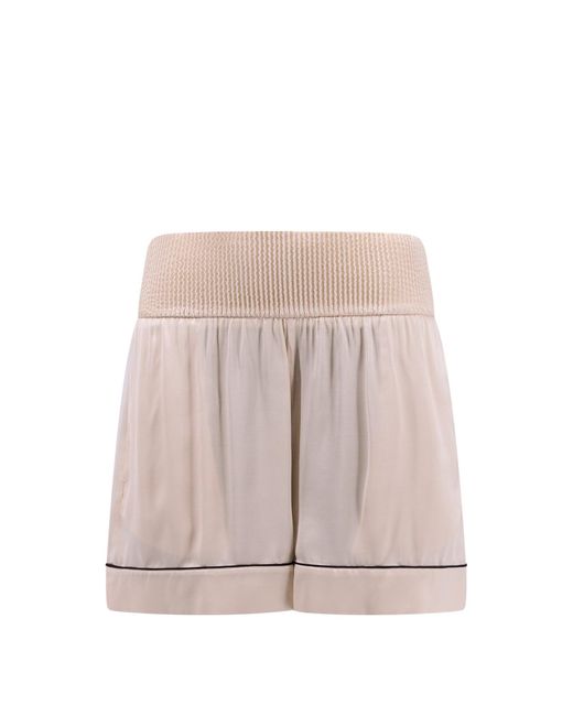 Off-White c/o Virgil Abloh Pink Viscose Pajama Shorts. Exclusive Capsule Collection For Nugnes