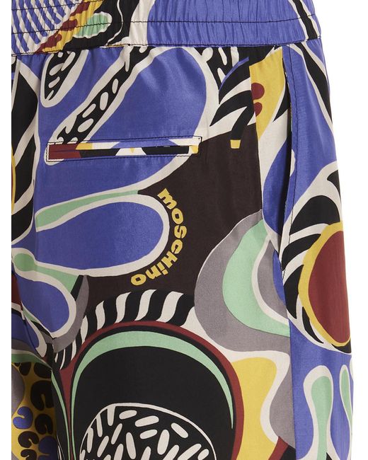 Moschino Blue 'psychedelic' Bermuda Shorts for men