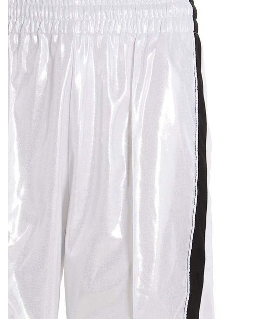 VTMNTS White Textured Joggers Pants Silver for men